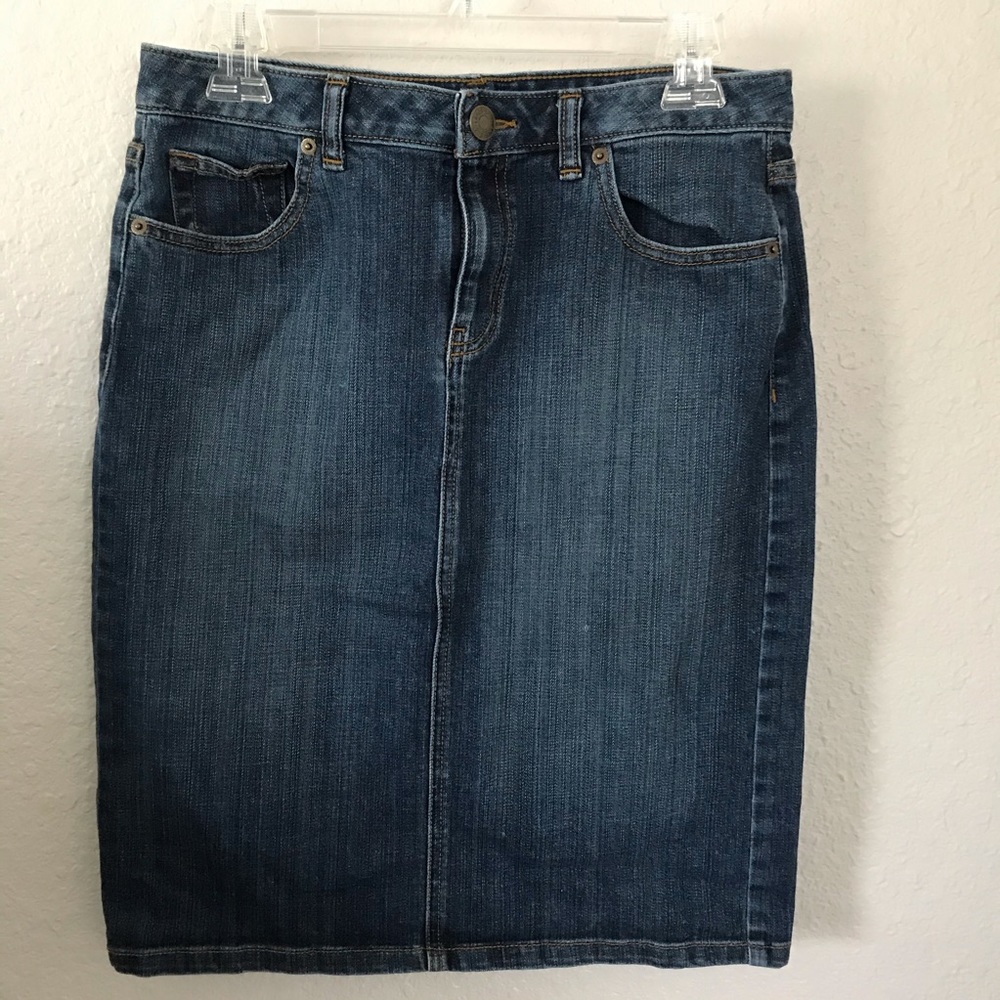 Lands End denim skirt